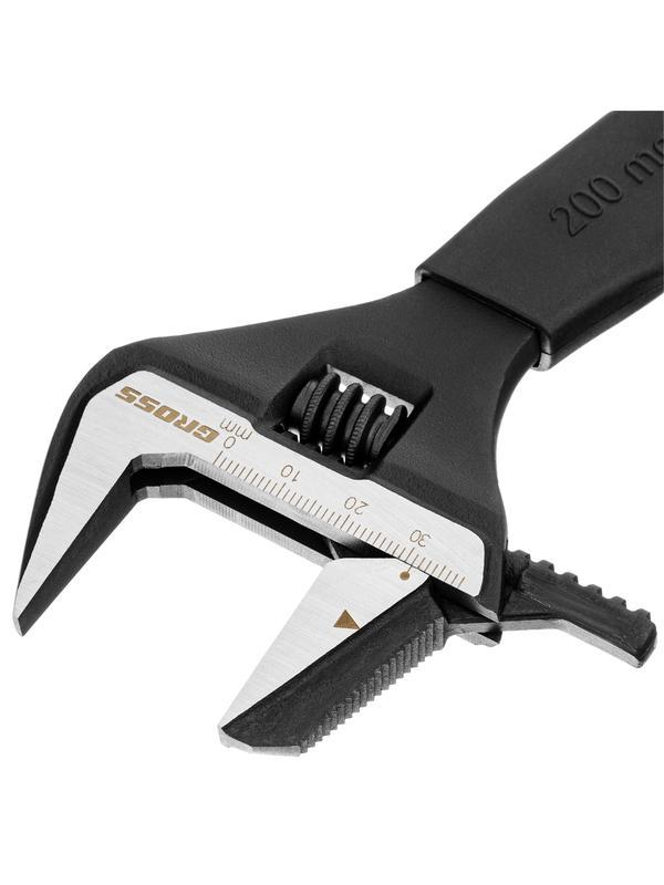 Ключ разводной, переставная губка, 200 мм, CRV GROSS