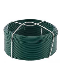 Проволока с ПВХ покрытием, зеленая 1.2 мм, длина 50 м Сибртех