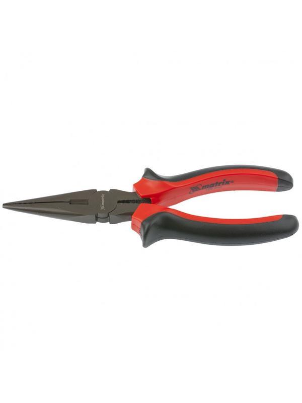 Длинногубцы прямые Black Nickel, 180 мм, двухкомпонентные рукоятки Matrix