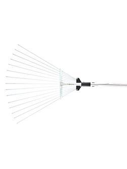 Грабли веерные стальные, 190 - 520 х 1200 - 1500 мм, 15 зубьев, раздвижные, стальной черенок, Palisad