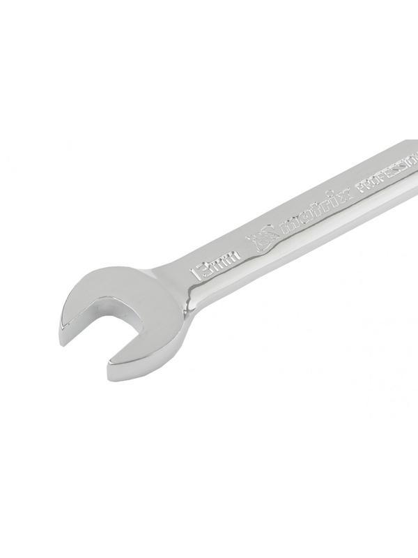 Ключ комбинированный трещоточный, 13 мм, CrV, шарнирный, зеркальный хром Matrix Professional