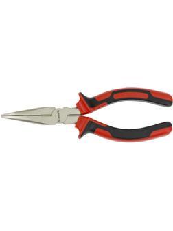 Длинногубцы изогнутые Nickel, 160 мм, никелированные, двухкомпонентные рукоятки Matrix