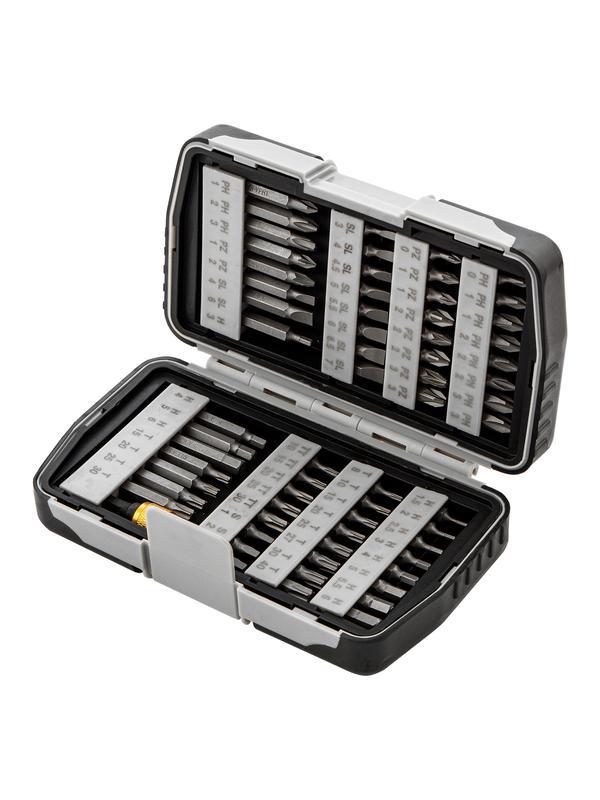 Набор бит, магнитный адаптер, CrV, пластиковый кейс, 64 шт. Matrix