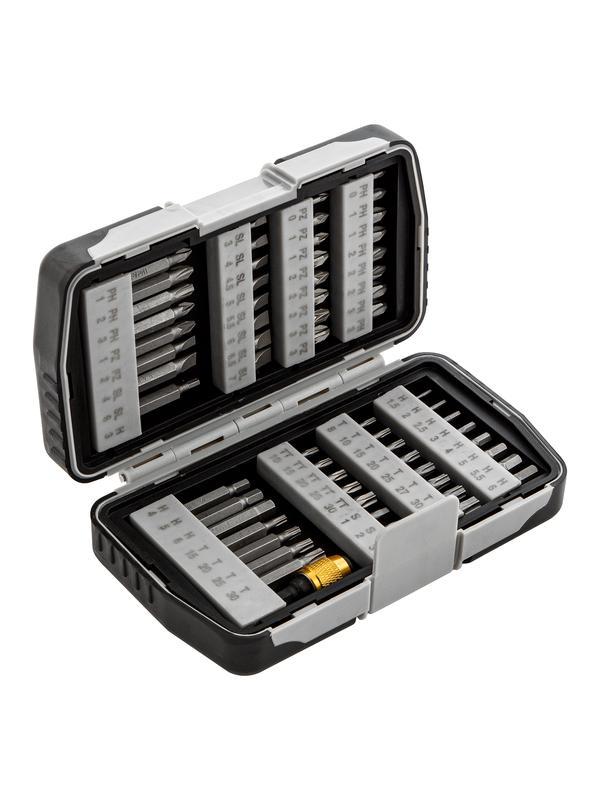 Набор бит, магнитный адаптер, CrV, пластиковый кейс, 64 шт. Matrix