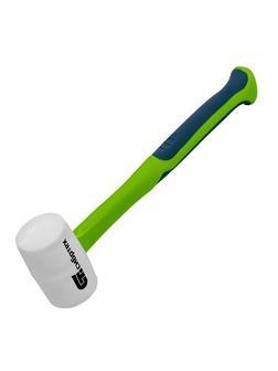 Киянка резиновая, 450 г, белая резина, фибергласовая рукоятка Сибртех