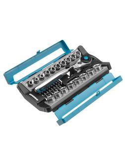 Набор торцевых головок, трещотка 120 зубьев, 1/2