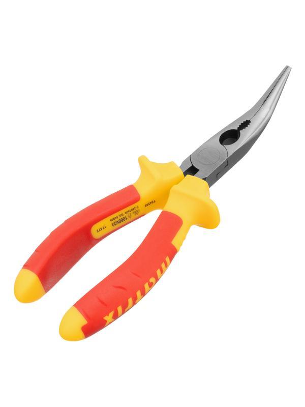Длинногубцы изогнутые Insulated, 160 мм, двухкомпонентные рукоятки Matrix Professional
