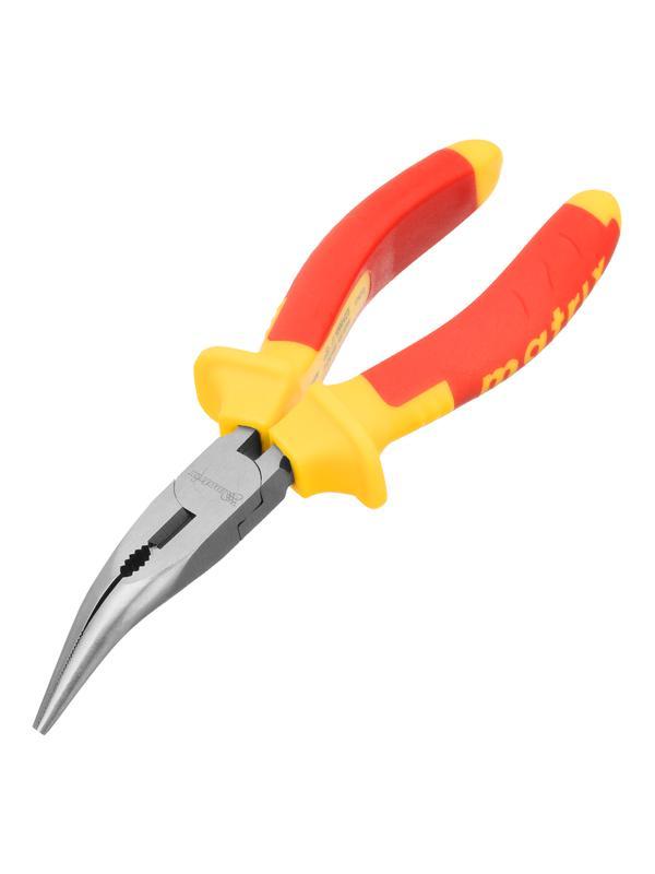 Длинногубцы изогнутые Insulated, 160 мм, двухкомпонентные рукоятки Matrix Professional