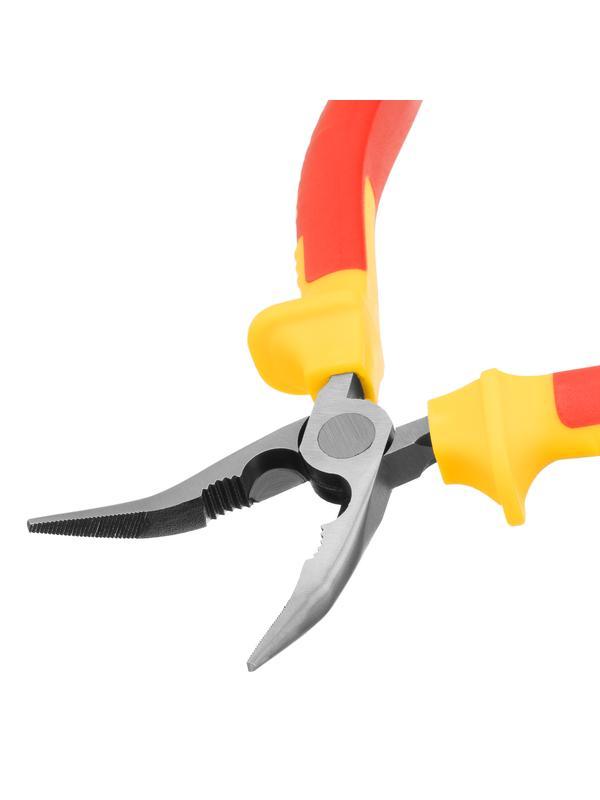 Длинногубцы изогнутые Insulated, 160 мм, двухкомпонентные рукоятки Matrix Professional