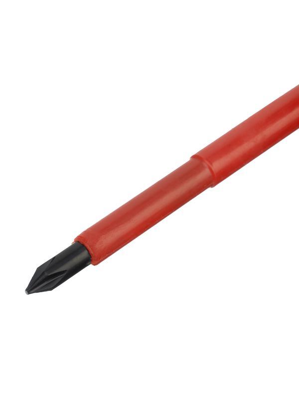 Отвертка диэлектрическая PH1 х 80 мм, CrV, до 1000 В, двухкомпонентная рукоятка Сибртех