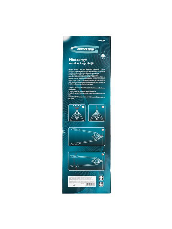 Заклепочник двуручный усиленный 520 мм, удлин.рукоятки, для заклепок 3.2-4.0-4.8-6-6,4 Gross