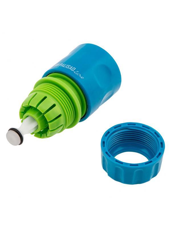 Соединитель пластмассовый, быстросъемный для шланга 1/2, аквастоп, однокомпонентный Palisad Luxe