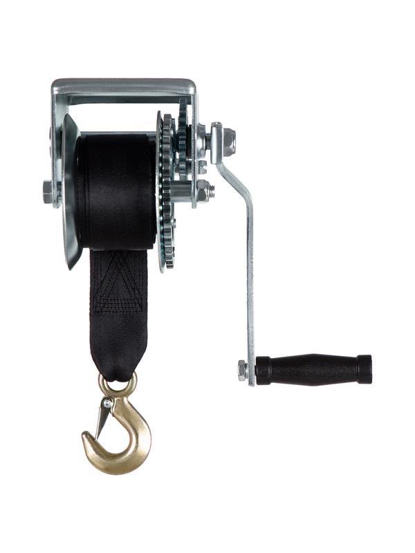 Лебедка шестеренчатая, тяга 0.8 т, ленточная Matrix