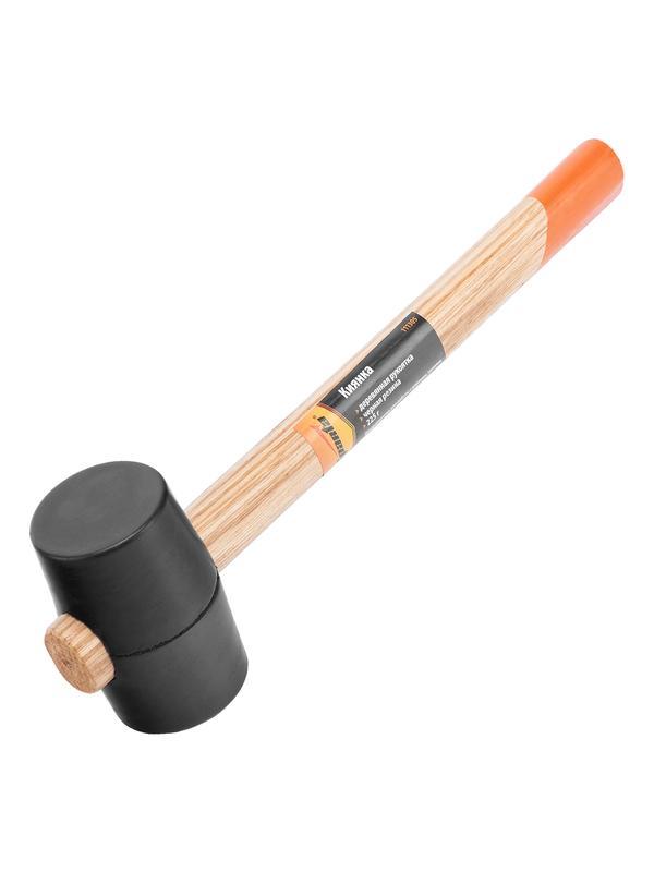 Киянка резиновая, 225 г, черная резина, деревянная рукоятка Sparta