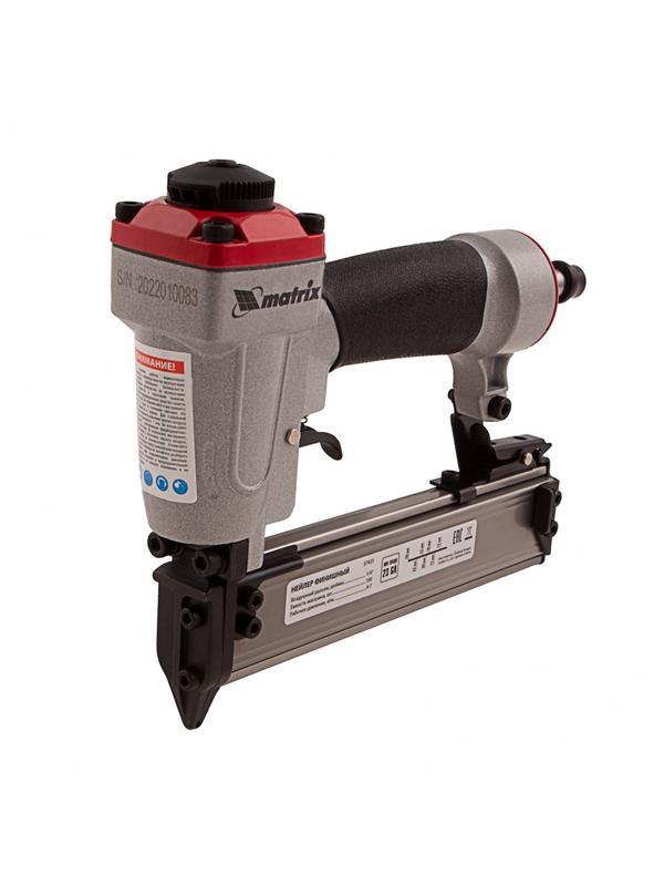 Нейлер финишный, шпилькозабивной пистолет, пневматический, гвоздь 23GA D 0.64 мм  длина 10-30 мм Matrix