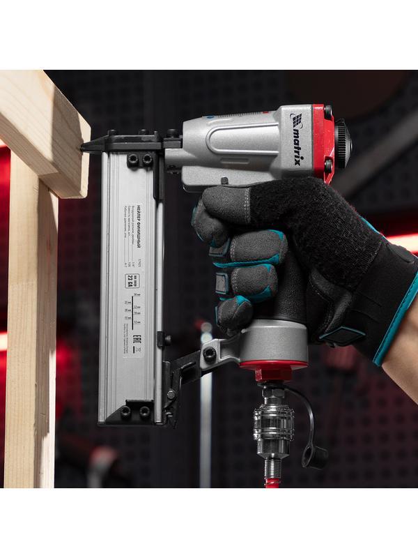 Нейлер финишный, шпилькозабивной пистолет, пневматический, гвоздь 23GA D 0.64 мм  длина 10-30 мм Matrix