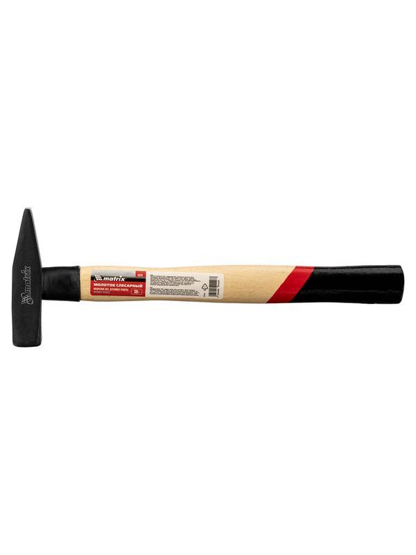Молоток слесарный, 300 г, квадратный боек, деревянная рукоятка Matrix