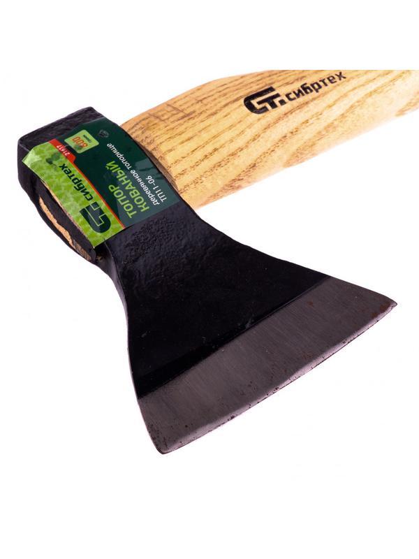 Топор ТП11-06, 600 г, в сборе, кованый, деревянное топорище Сибртех