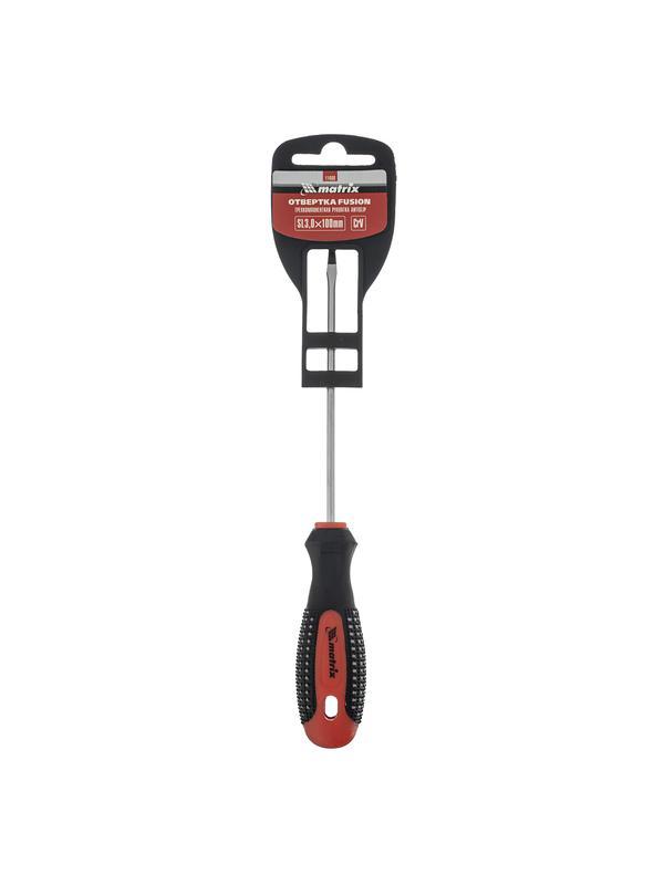 Отвертка Fusion, SL3 х 100 мм, CrV, трехкомпонентная рукоятка 