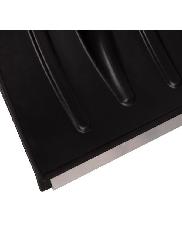 Лопата для уборки снега пластиковая, 380х385х1420 мм, деревянный черенок Россия