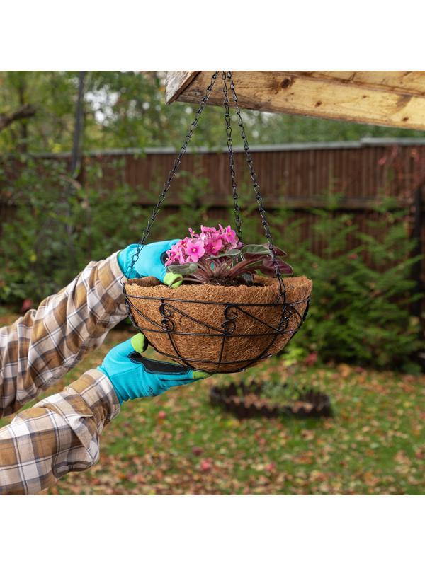 Подвесное кашпо с орнаментом, 30 см, с кокосовой корзиной Palisad