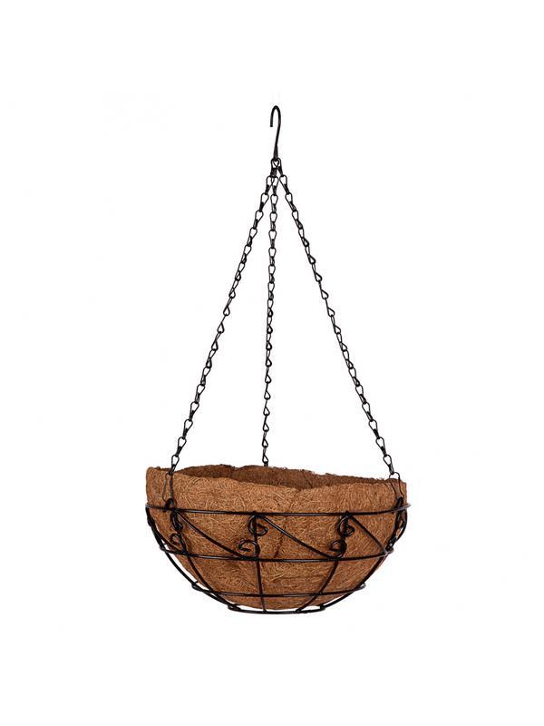 Подвесное кашпо с орнаментом, 30 см, с кокосовой корзиной Palisad