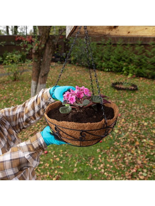 Подвесное кашпо с орнаментом, 30 см, с кокосовой корзиной Palisad