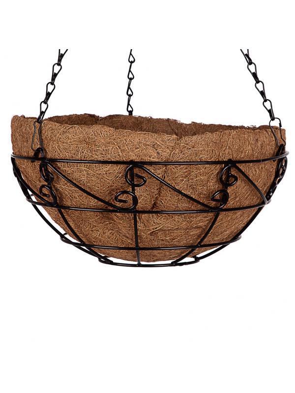 Подвесное кашпо с орнаментом, 30 см, с кокосовой корзиной Palisad