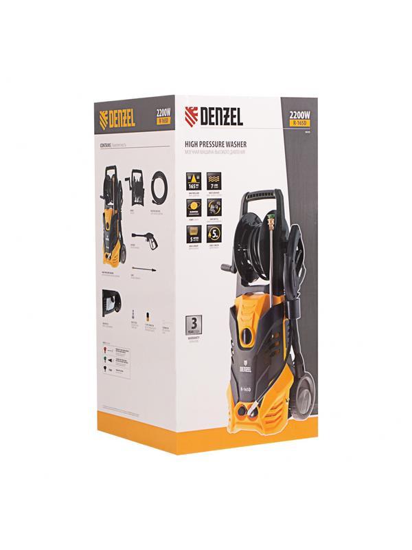 Моечная машина высокого давления R-165D, 2200 Вт, 165 бар, 7 л/мин, с барабаном Denzel