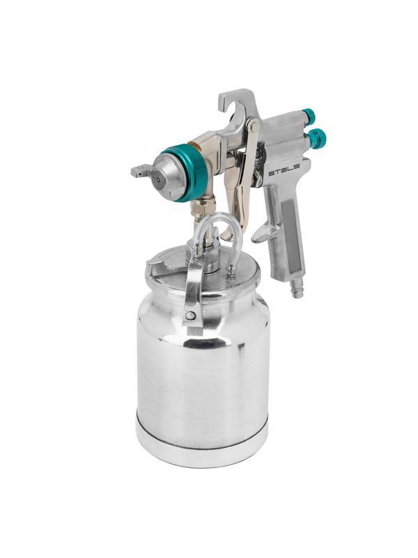 Краскораспылитель AS 702 НP профессиональный, всасывающего типа, сопло 1.8 мм и 2 мм Stels