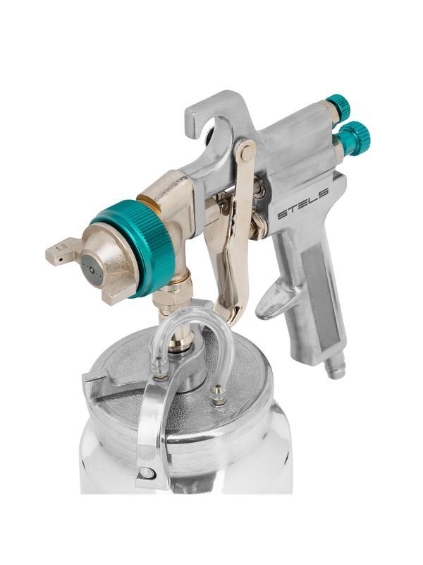 Краскораспылитель AS 702 НP профессиональный, всасывающего типа, сопло 1.8 мм и 2 мм Stels