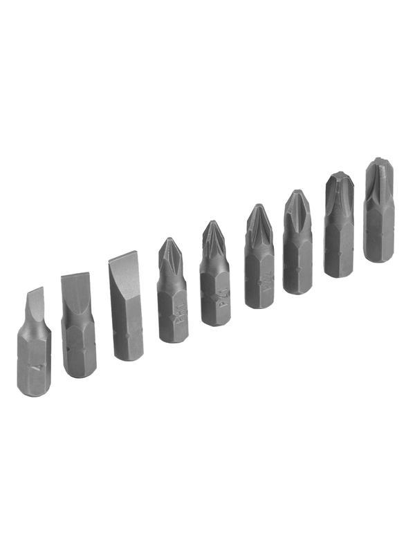 Отвертка реверсивная, набор бит, 10 шт, CrV Sparta