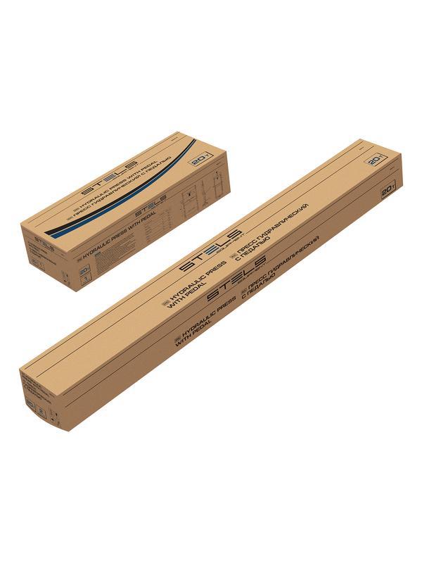 Пресс гидравлический с манометром и педалью, 20 т (комплект из 2 частей) Stels