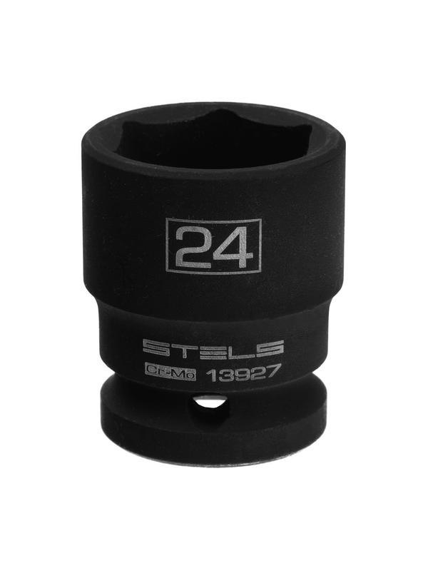 Головка ударная шестигранная, 24 мм, 1/2, CrMo Stels