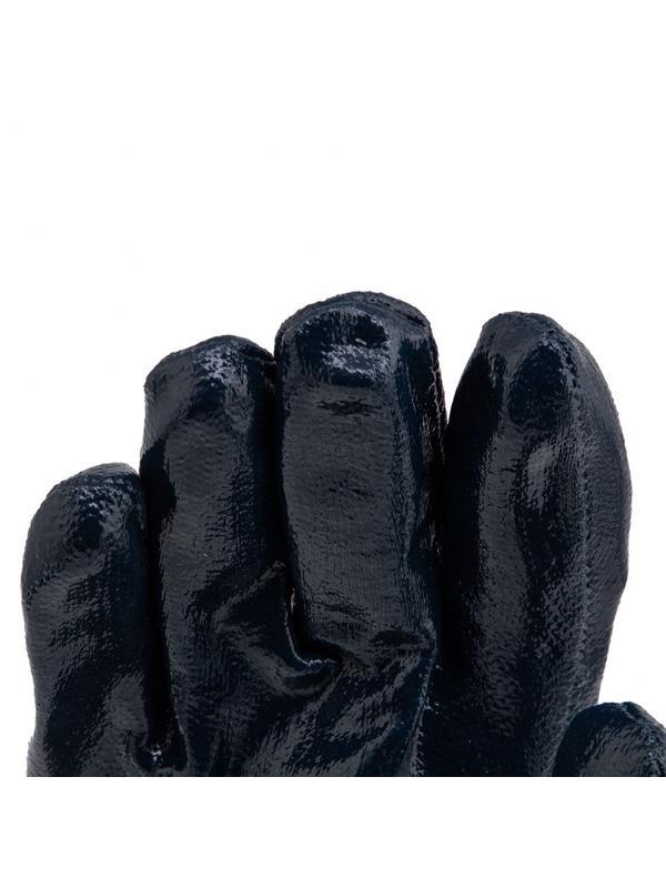 Перчатки трикотажные с обливом из бутадиен-нитрильного каучука, крага, L Сибртех