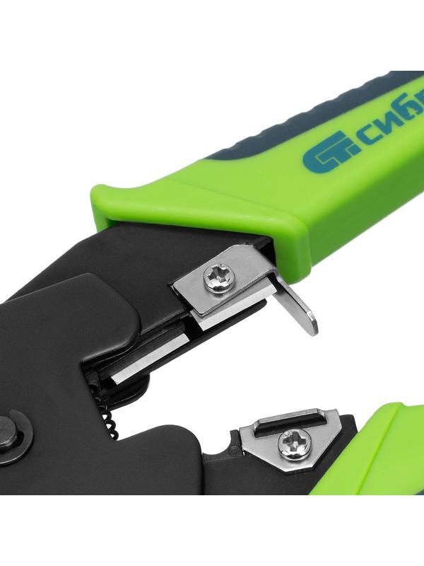 Клещи для обжима телефонных и компьютерных клемм 4P, 6P, 8P, функция обрезания проводов Сибртех