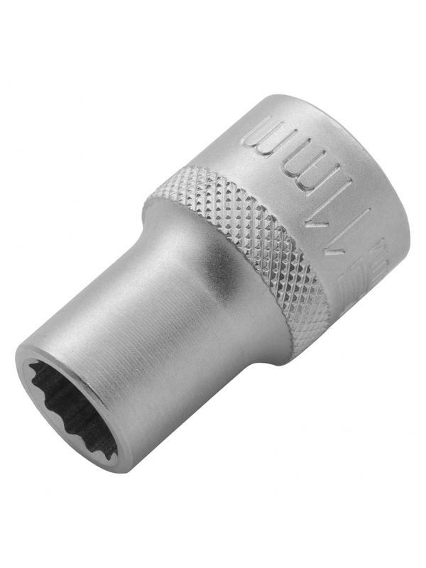 Головка торцевая, 11 мм, двенадцатигранная, CrV, под квадрат 1/2, хромированная Stels