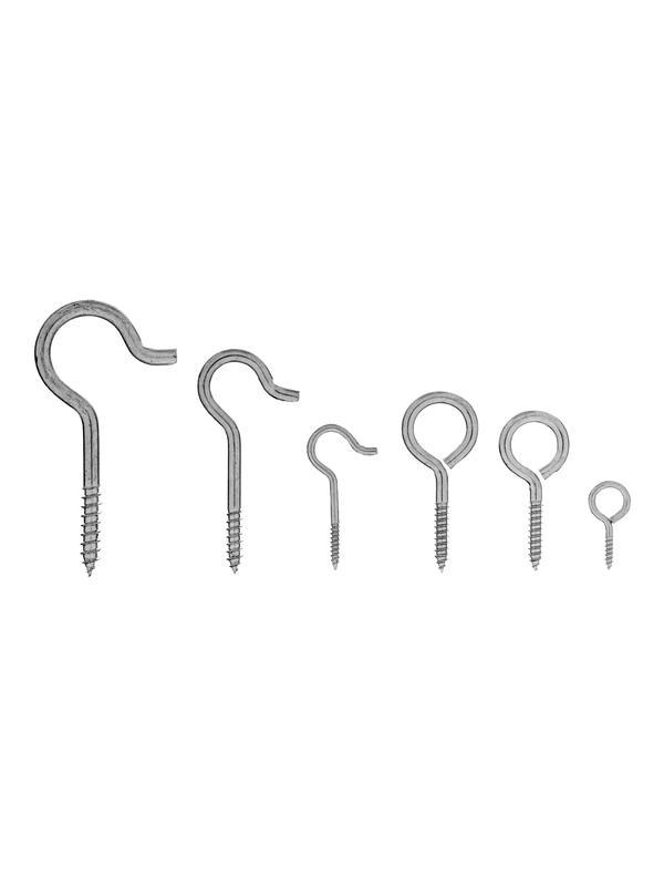 Набор крюков-саморезов 2.5 х 25, 3 х 40.5 х 65.5 х 75, 6 х 45, 6 х 50 мм, 151 предмет Сибртех