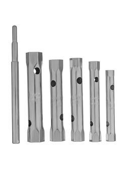 Набор ключей трубчатых торцевых, 8 х 17 мм, вороток, оцинкованные, 6 шт. Sparta