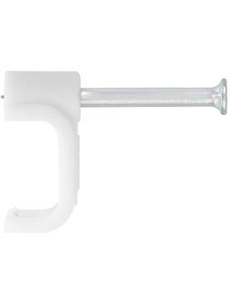 Скобы электроустановочные, 8 мм, прямоугольный профиль, 50 шт Сибртех