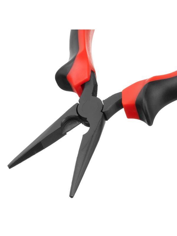 Длинногубцы прямые Black Nickel, 160 мм, двухкомпонентные рукоятки Matrix