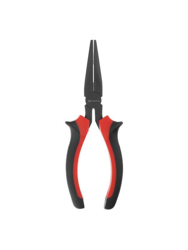 Длинногубцы прямые Black Nickel, 160 мм, двухкомпонентные рукоятки Matrix