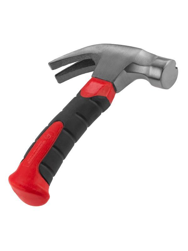 Молоток-гвоздодер мини, боек с магнитом, фибергласовая двухкомпонентная рукоятка, 250 г Matrix