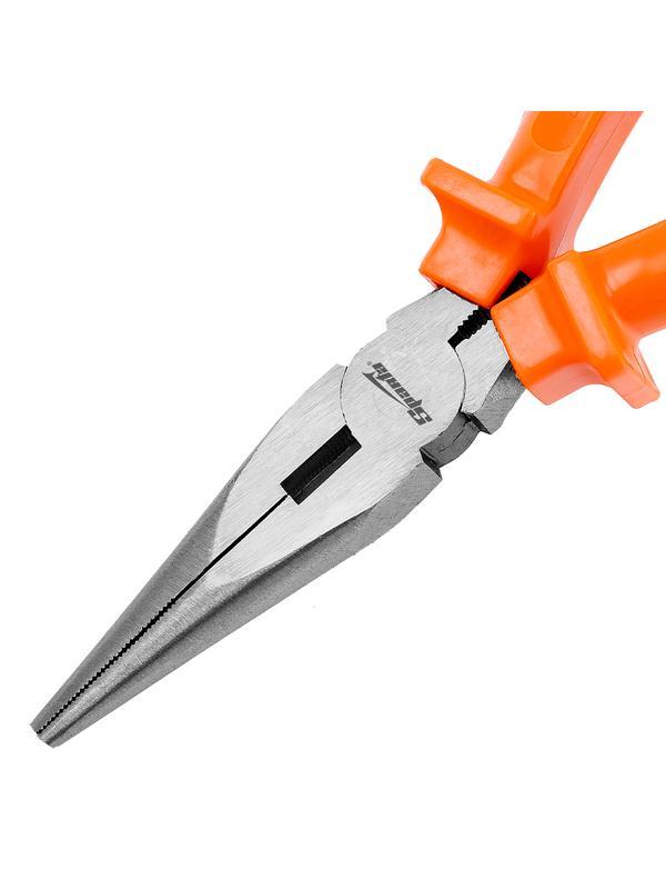 Длинногубцы прямые Classic, 180 мм, шлифованные, пластмассовые рукоятки Sparta