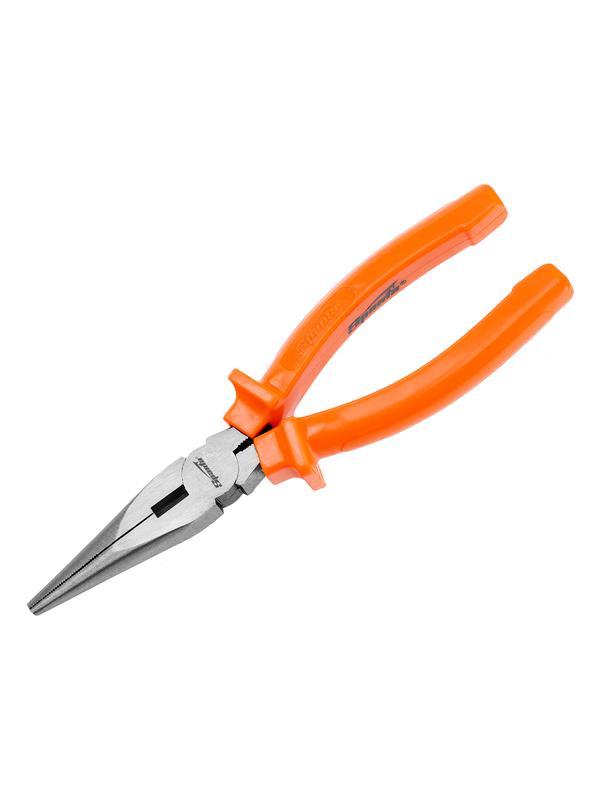 Длинногубцы прямые Classic, 180 мм, шлифованные, пластмассовые рукоятки Sparta