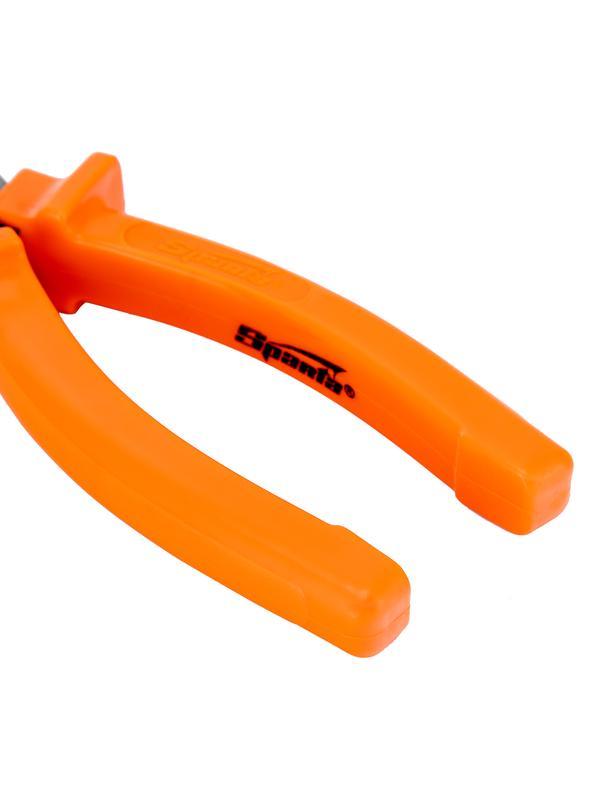 Длинногубцы прямые Classic, 180 мм, шлифованные, пластмассовые рукоятки Sparta