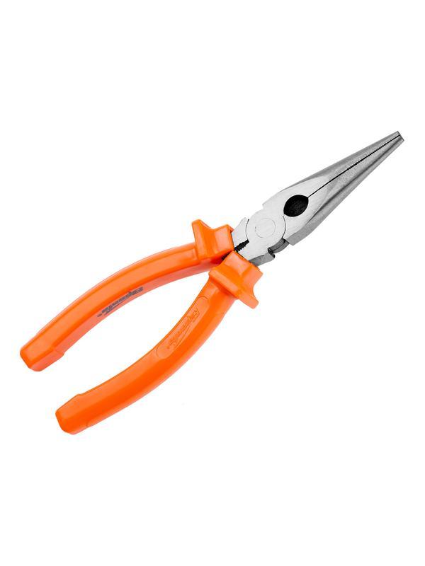 Длинногубцы прямые Classic, 180 мм, шлифованные, пластмассовые рукоятки Sparta