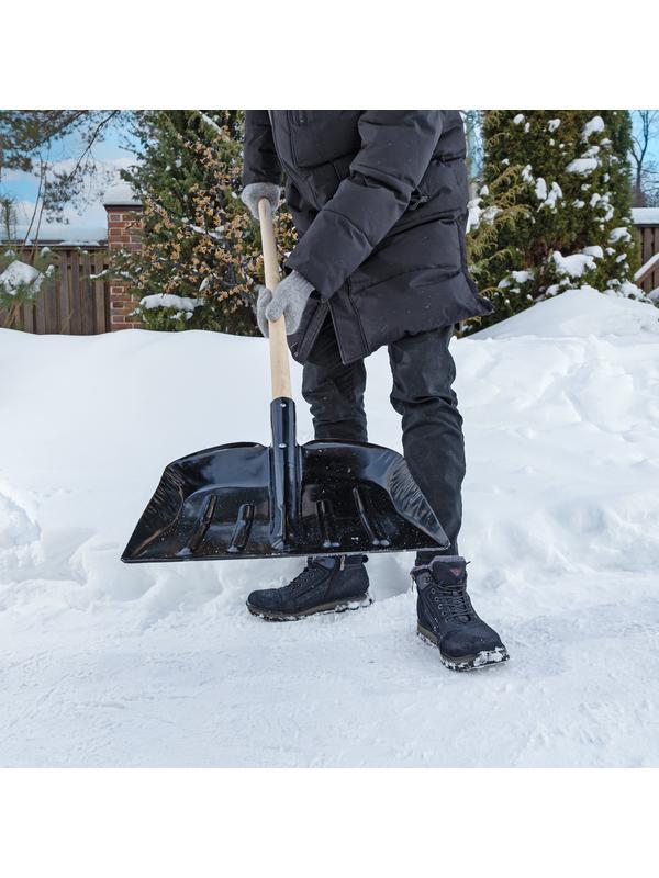 Лопата для уборки снега стальная эмалированная, 330 х 365 мм, без черенка, Россия, Сибртех