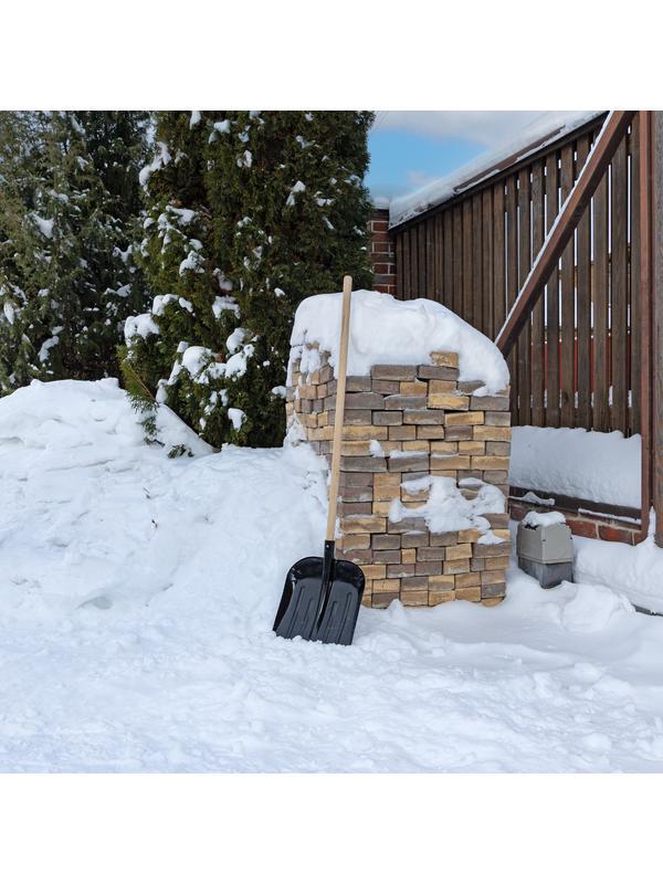 Лопата для уборки снега стальная эмалированная, 330 х 365 мм, без черенка, Россия, Сибртех