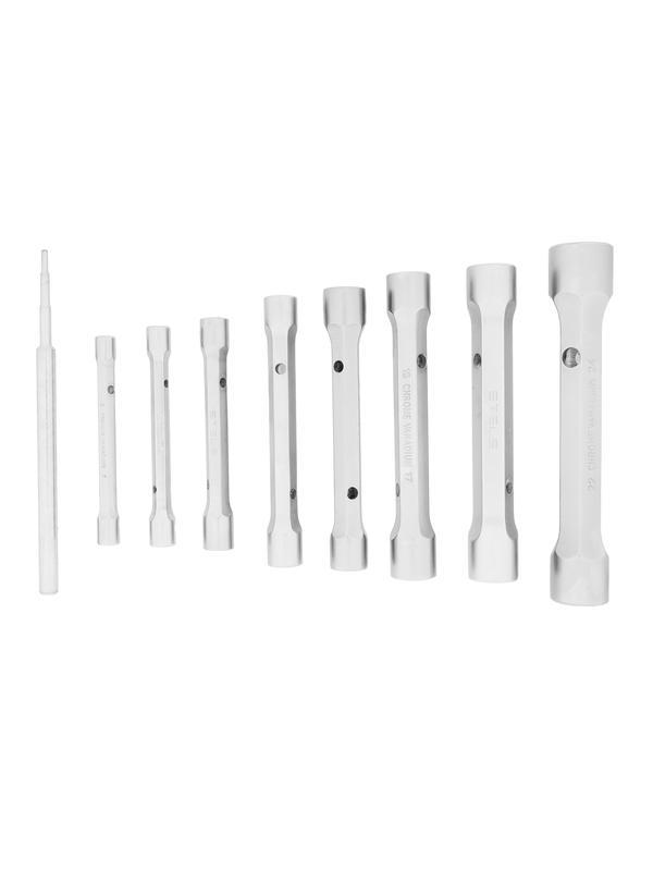 Набор ключей трубчатых торцевых усиленных 9 шт, CrV Stels